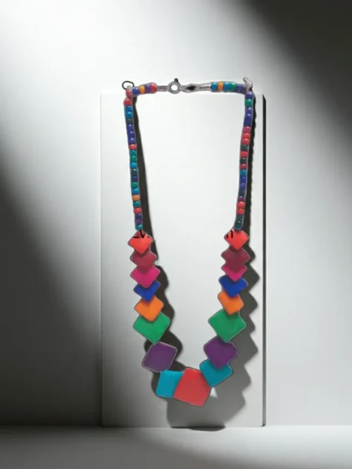 Handmade Multi-Color Bone Necklace 33 cm by Razvi Exports