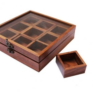 High Quality Wooden Spice Boxes Manufacturer in India- Razvi Exports