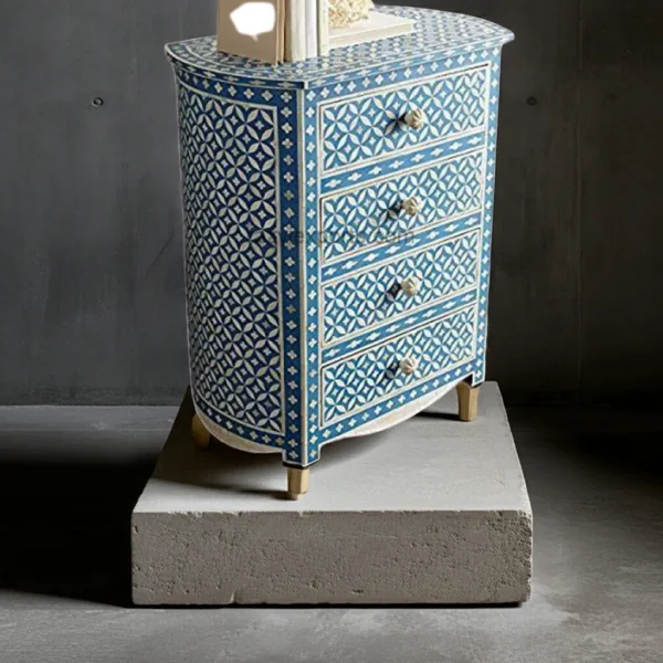 Floral Bone inlay chest of drawers manufacturing