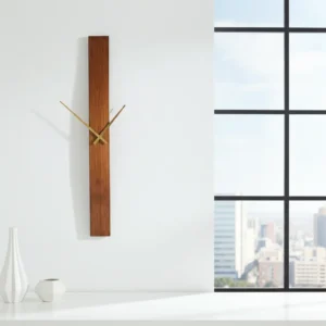 Wooden Striped Wall Clock - 20x2.5 Inches Handmade Designer Wall Clock 4 Handcrafted wooden striped wall clock with natural wood pattern