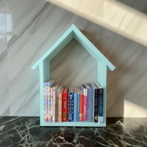Wooden Book Wall Shelf 15x8" in Turquoise by Razvi Exports 5 Wooden Book Wall Shelf Manufacturer | Turquoise Mango Wood Wall Shelf 15x8" | Razvi Exports