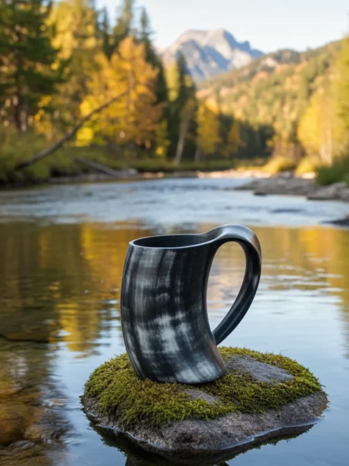 Authentic Ox Horn Viking Tankard 6” 500ml By Razvi Exports