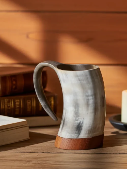 Viking Horn Mug – Authentic Handmade Ox Horn Beer Mug