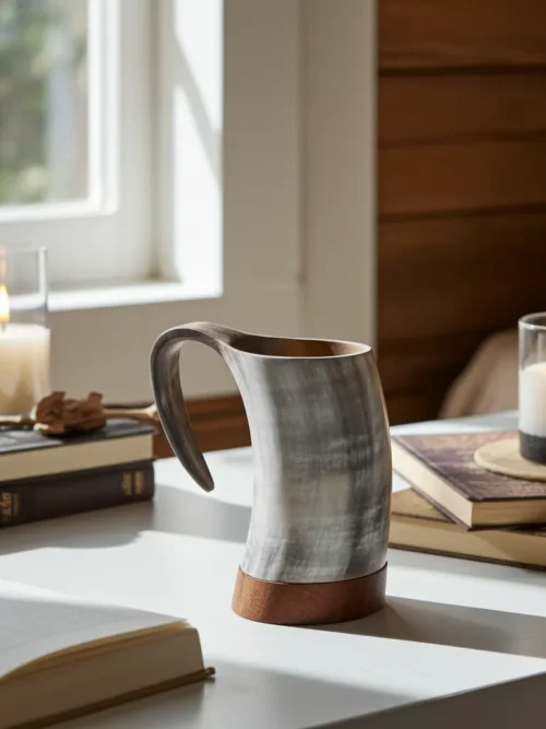Viking Horn Mug – Authentic Handmade Ox Horn Beer Mug