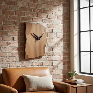 Stylish wooden wall watch with elegant minimalist design