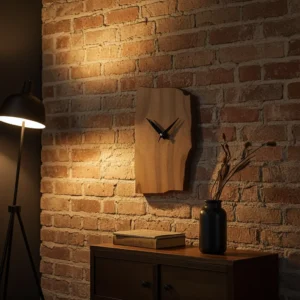 Modern handcrafted wooden wall clock for home and office decor