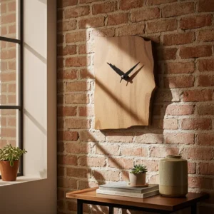 Designer wooden wall watch made by skilled Indian artisans