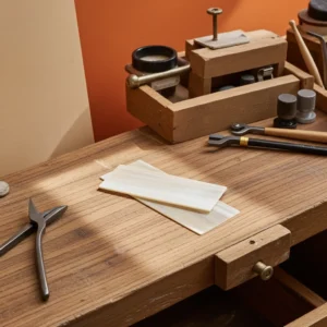 Ethically sourced buffalo horn blank in pure blonde color for craft and design use