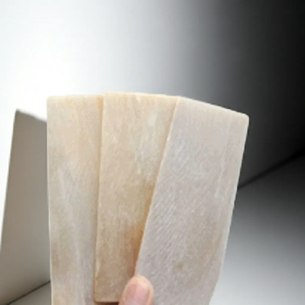 Handcrafted pure blonde buffalo horn plate for jewelry and knife handle making