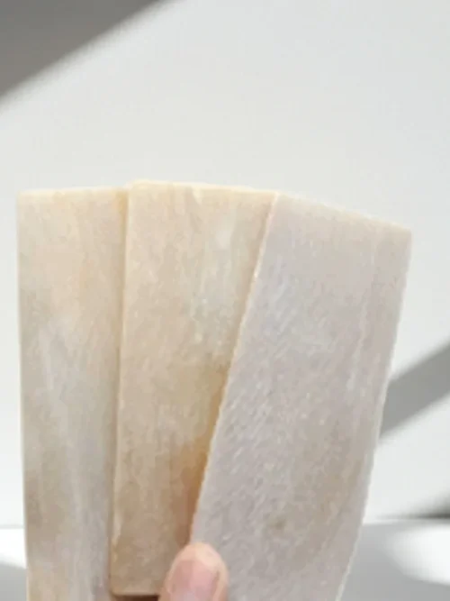 Buffalo White Horn Plate – Pure Blonde Finish, 160×60 mm