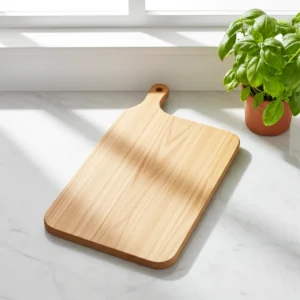 Heavy-duty acacia wooden cutting board designed for meat preparation