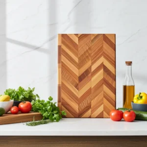 Chevron End Grain Acacia wood Cutting Board for Kitchen