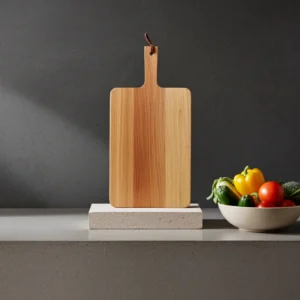 Natural acacia wood serving and cutting board 15x8