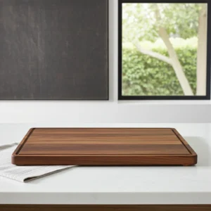 Large walnut wood cutting board 24x18 with corner hanging hole