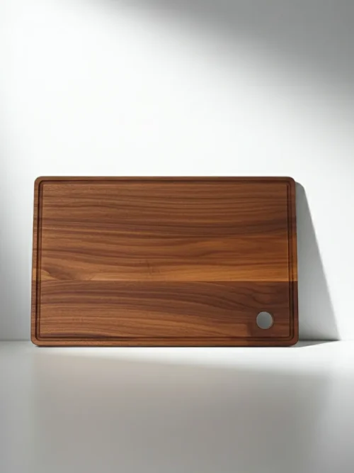 Heavy-duty walnut Large Wooden Cutting board in rectangle shape with hanging hole