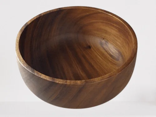 large wooden fruit bowl