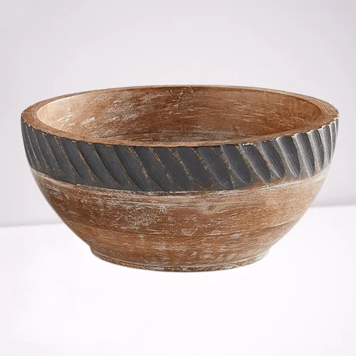 white washed wood bowl