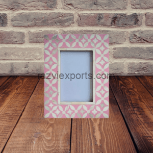 pink bone inlay picture frame