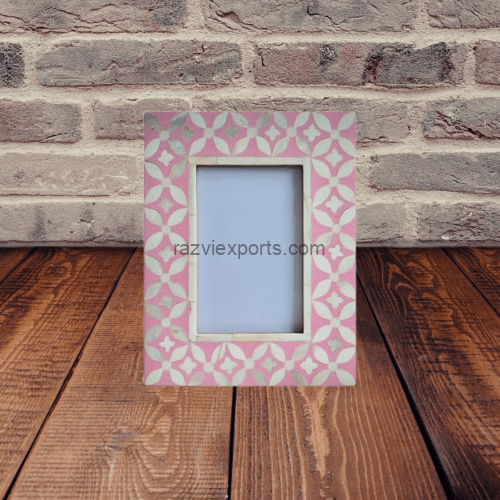 Top pink bone inlay picture frame and photo frame 5×7″