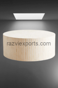 White Bone Inlay Round Tables For Home