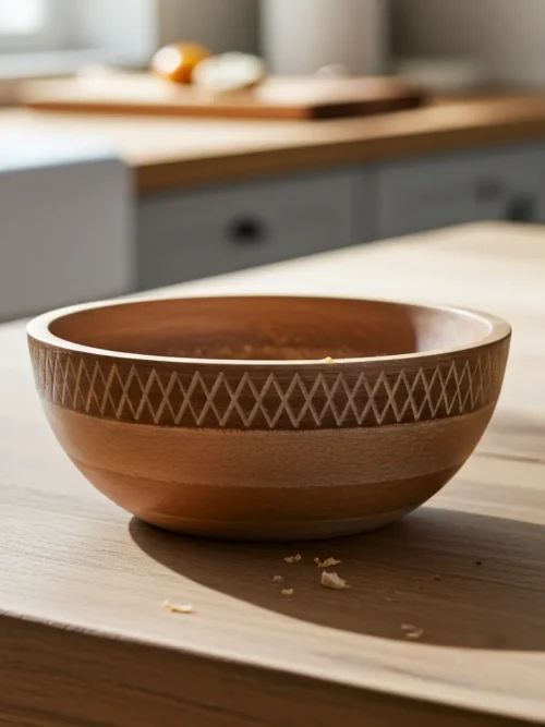 custom engraved wooden bowls 10x10x3 made from mango wood