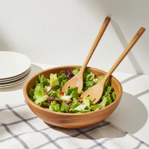 FSC certified wooden spoons set 12 inch acacia wood food safe