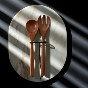 Sustainable FSC certified wooden spoons set for kitchen use