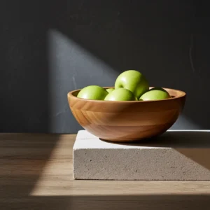 handmade farmhouse bowl centerpiece crafted from teak wood