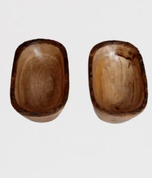 Best quality oval mango wooden bowl edge with bark at lowest price