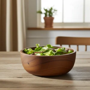 large wooden fruit bowl for kitchen counter fruit display