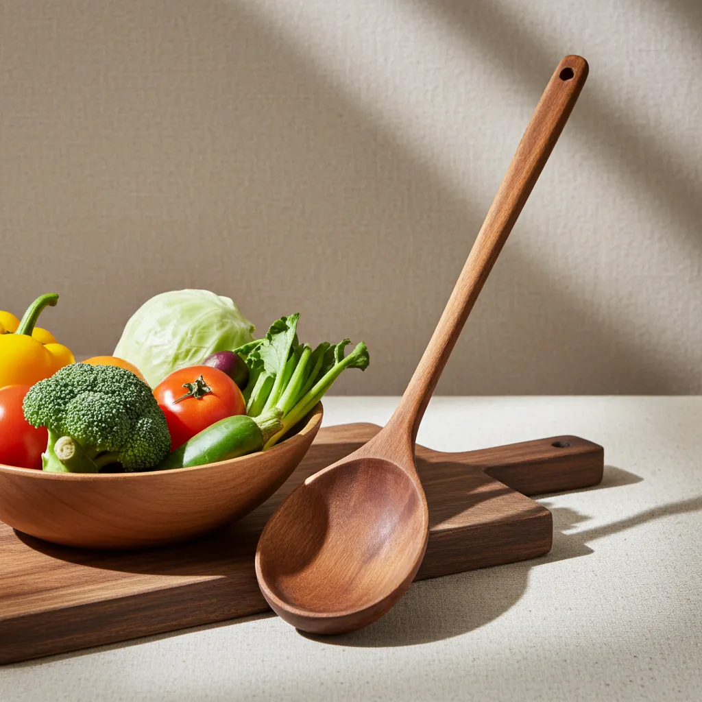 OEM ODM mango wood long handle mixing spoon made from seasoned wood