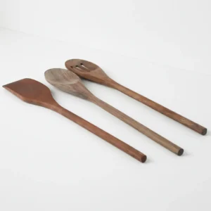 Wooden spurtle set 3 piece made from mango wood in 14 inch size