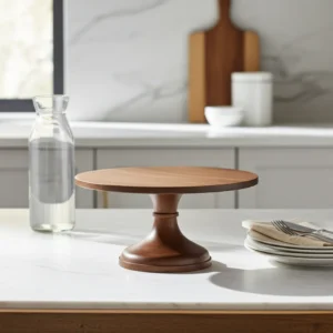 Handcrafted walnut wooden cupcake stand for dessert display