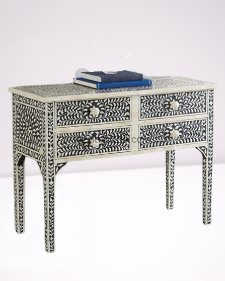 Bone inlay dresser with drawers