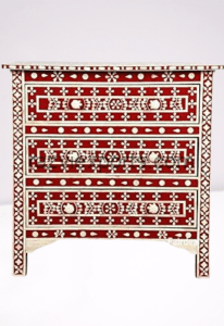 Bone and Mother of Pearl Inlay Products Catalouge 31 Bone Inlay Red Floral Chest Of Drawers