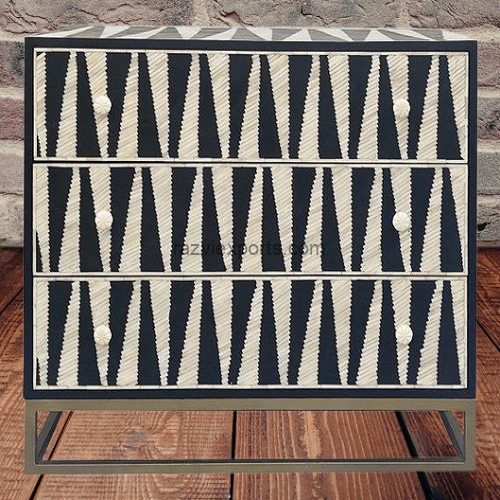 Buy Beautiful Black Bone Inlay Dresser with Drawers 1 Black Bone Inlay Dresser