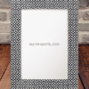 White and black bone inlay mirror frame with mdf