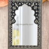 Black and white Floral bone inlay wall mirror frame