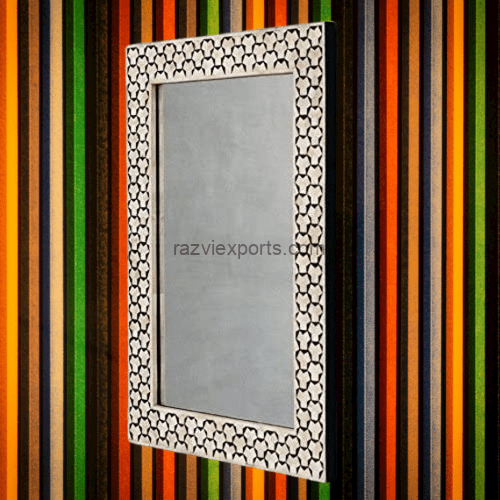 Buy Geometric Online Bone Inlay Wall Mirror | Razvi Exports