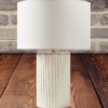 Beautiful Antique White Bone Inlay Table Lamp