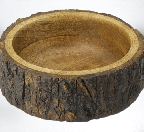wood bark nut bowl