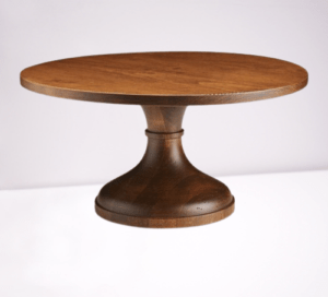 100% custom round wood cake stand