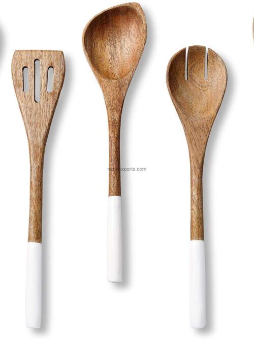 Best Quality Wooden Spoon Set enameled , Tableware Set Cutlery At Best Price