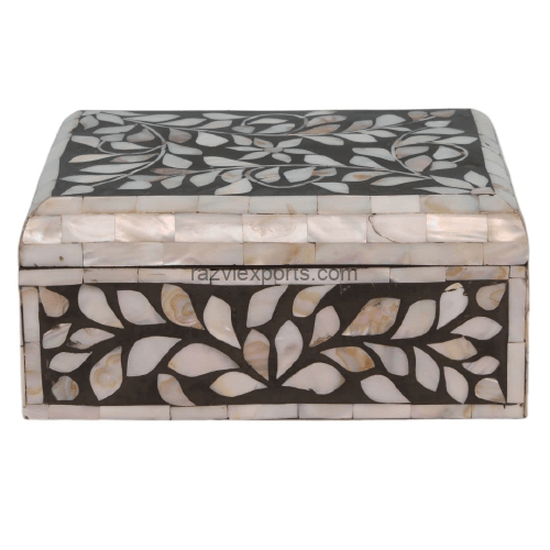 Vintage Mother of Pearl Trinket box- Razvi Exports 1 vintage mother of pearl trinket box