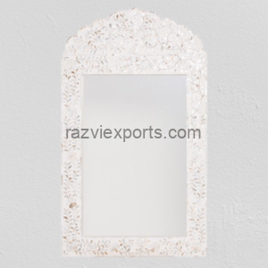 white Mther of Pearl inlay mirror