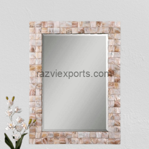 Rectangle Mother of Pearl Inlay Wall Mirror