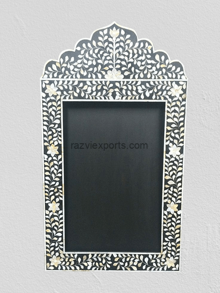 Black Mother of Pearl Mirror | MOP Wall Mirror