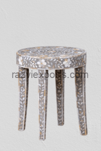 Floral Mother of Pearl End Table