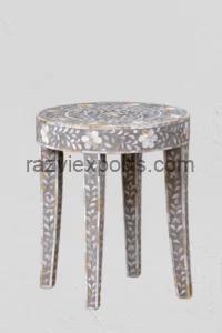 Floral Mother of Pearl End Table