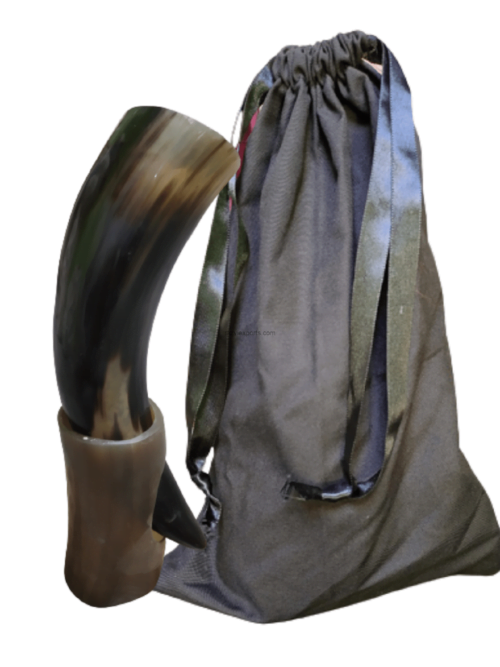 Viking Drinking Horn with Horn Stand 12 to 14oz   – Razvi Exports